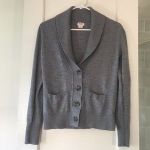 Gray button up sweater cardigan